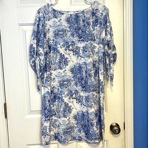 Blue Toile Dress